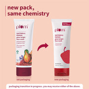Plum Goodness Saffron & Papaya Glow Bright Face Wash (100 ml) - Pack of 2