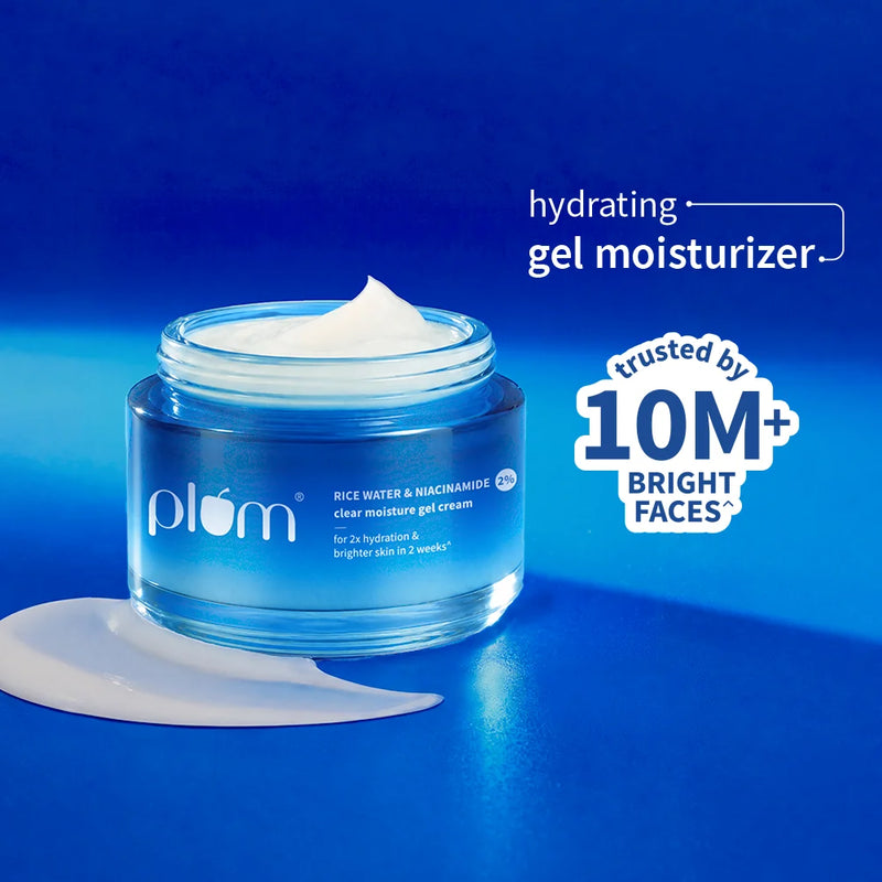 Plum Goodness 2% Niacinamide & Rice Water Brightening Gel Moisturizer For Clear & Bright Skin | 50 g