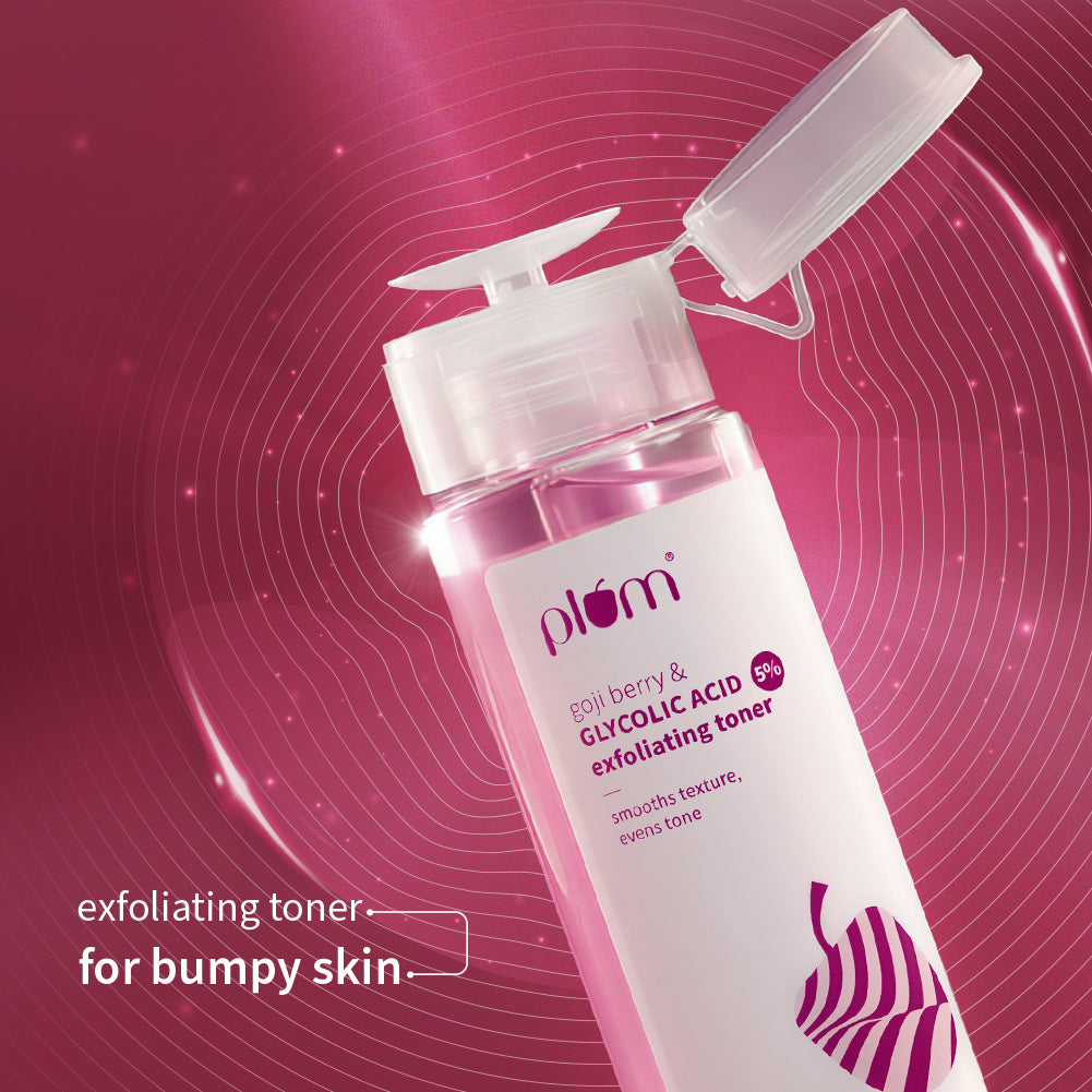 Plum Goodness Goji Berry & 5% Glycolic Acid Exfoliating Toner For Textured Skin