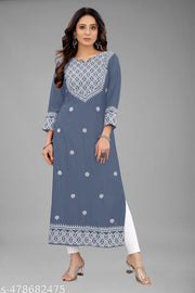 Kurti  for women in rayon Embroiderd  fabric| kurti and  | MOST DEMAND KURTI| Embroiderd  Kurti  rayon  Kurtis