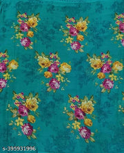 Combo Floral Sarees, Set of 2, Georgette Printed Sarees With Blouse Piece