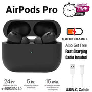 Airpod Pro Black Earpod True Wireless Bluetooth Headphone, TWS earphone, earphone, Best Quality Wireless Bluetooth Headphones & Earphones, 30 Hrs Playtime, 10mm HD Drivers, Sweat Proof