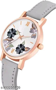 Best Quality Flower Designer with Star Designer Round Dial Leather Belt Analog Watches combo for women watches combo for girls watches combo Pack of 2