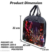 My Fav City Street Office Laptop Bag Briefcase 15.6 Inch for Women and Men