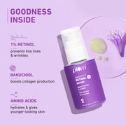Plum Goodness 1% Retinol & Bakuchiol Face Serum For Ageing Skin | 30 ml