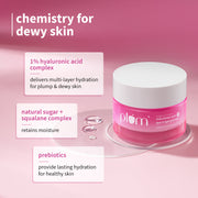 Plum Goodness Bulgarian Rose and 1% Hyaluronic Acid Cream For Dry Skin