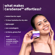 Plum Goodness CeraSense Barrier Repair Face Moisturizer with ceramides & peptides for dry, sensitive skin | 50 g