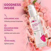 Plum Goodness Bulgarian Valley Rose Water Toner For Dry Skin