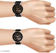 FastDeals Hubby & Wifey couple Dial Leather Strep Couple Watch Analog Watch - For Men & Women
