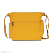 Yellow Side Body Bag for Girls & Women – Stylish Floral Print Sling Bag, halka aur spacious Shoulder Messenger College, Office, Daily Use & Travel ke liye perfect
