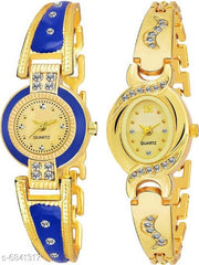 Stylish Attractive Girls Watches (Pack Of 2)