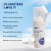 Plum Goodness 1% Encapsulated Salicylic Acid Foaming Face Wash For Acne-Prone Skin (110 ml) - Pack of 2