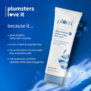 Plum Goodness 2% Niacinamide & Rice Water Face Wash For Clear & Bright Skin | 150 ml