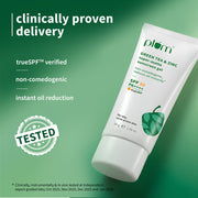 Plum Goodness Green Tea & Zinc Super-Matte SPF 50 Sunscreen Gel for Oily Skin | 30 g
