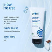 Plum Goodness Coconut & Peptides Soft Hair Duo| Shampoo, Conditioner
