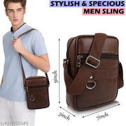 Stylish men Messenger small cross body sling bag for men women office use persnol casual with adjustable Strap