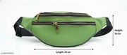 ELEVATE FASHION Stylish Green Waist Bag for Men & Women | Water Resistant Crossbody Sling Fanny Pack | Adjustable Strap with Multiple Zipper Compartments | Travel, Gym & Outdoor Use