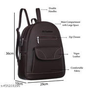 Trendy Premium  water proof 20L  Brown  Backpack for women I college backpack I picnic backpack I travel backpack I ladies backpack I girls backpack I backpack for  girls I trendy backpack I laptop backpack I
