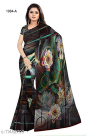 P D SILK MILLS Women's Beautiful Designer Woven Synthetic Saree with Blouse Piece