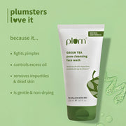 Plum Goodness Green Tea Pore Cleansing Face Wash For Oily & Acne-Prone Skin | 150 ml