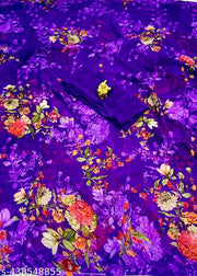 Daily Wear Premium Quality Georgette Printed Saree With Blouse