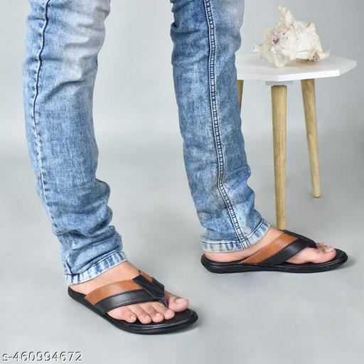 Calibrel Men Black Stylish slipper  slipper for men sandals for men leather sandal for men