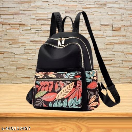 New Classic Nylon Large Capacity Waterproof Printed Backpack for Women & Girls - School, College, Travel, Casual & Outdoor Use