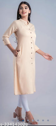 MANDARIAN COLLAR KURTI WITH POCKET