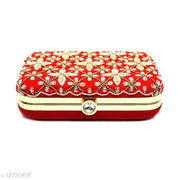 Beautiful Women's Red Velvet Clutch