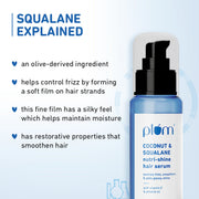 Plum Goodness Coconut & Squalane Hair Serum For Soft & Shiny Hair