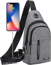 Men's Sling Bag Crossbody Chest Bag with Multiple Compartments