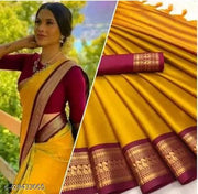 New Silk Saree With Solid Blouse Piece