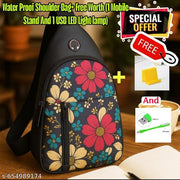 Waterproof waist shoulder small Travel Bag Back multicolour flight travel small shoulder bag(Free Worth Mobile Stand and Usb led light lamp)