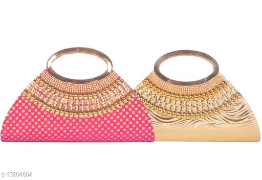 Beautiful Women's Combo Multicolor Velvet Clutch