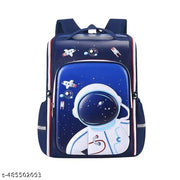 LATIQ MART Kids Cartoon School Bag Astronaut Design Nursery Cute Stylish Birthday Gift Waterproof Backpack Breathable Tuition Shoulder Bags for Girls And Boys 6-12 Years