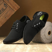 Trendy Solid Formal Cotton Shoe For Men (Black) | Cotton Shoe For Men | Formal Shoe For Men | Solid Shoe | Shoe For Men |
