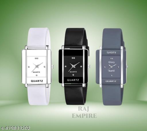 Women Analog Watches square Dial Watch combo Pack Of3