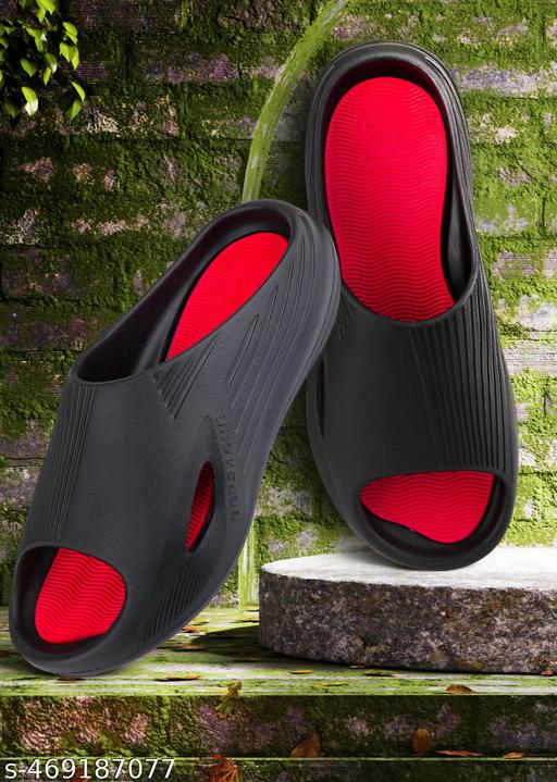 Bersache  Lightweight Stylish SLIDERS With High Quality Sole For Men (RED-6147