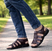 Stylish Men's Synthetic Brown Sandals