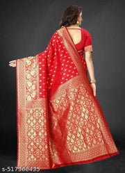 POLLY SILK SAREE WITH SEPARATE BLOUSE PIECE