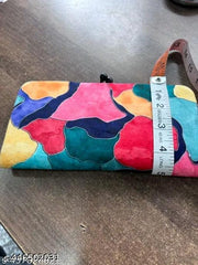 Fantastiqo Abstract Orange & Brown Clutch Bag for Women | Vibrant Party & Casual Sling Purse | Trendy Handbag