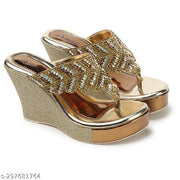 Albela Women's Trendy Partywear & Bridal Wedge Heel Sandal