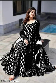 Womens and Girls Anarkali With Duptta Set