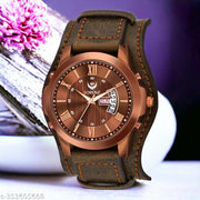 Lorenz Two-in-one detachable bracelet strap day & date watch for Men | watch for Boys (Brown) | MK-4029W