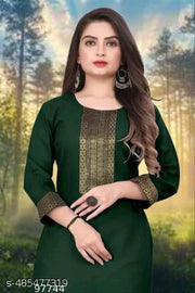 NEW TRENDING EMODRIED KURTY FOR WOMEN AND FULL COTTON KURTY