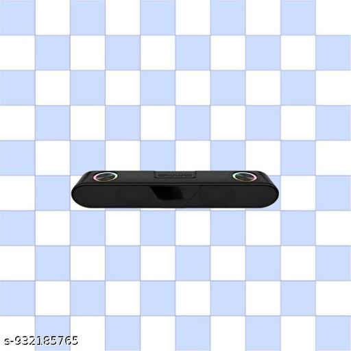 Portable Bluetooth Speaker, 10 Watts, Upto 8h Backup, Dual Drivers + Dual Passive Radiators, Call Function, Bluetooth v5.3 | USB | mSD| AUX, TWS, RGB LED