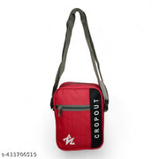 Red Sling Cross Body Bag Utility Travel Office Business Messenger one Side Shoulder Bag for Men and Women