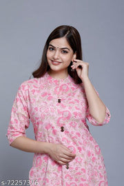 Latest & Trendy 100 % Pure Cotton Printed  Kurti for Women and Girl's