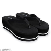 Two  Soft Women's Daily use comfortable stylish sandal type slippers/flipflop/Heels Slipper for Women & Girls