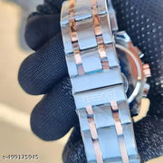 metal belt date indicate watch for mens